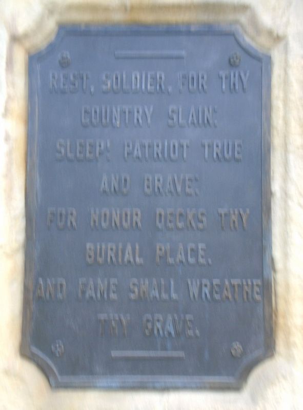 Civil War Memorial Epitaph image. Click for full size.