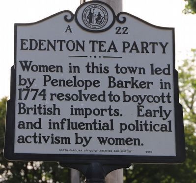 Edenton Tea Party Marker image. Click for full size.