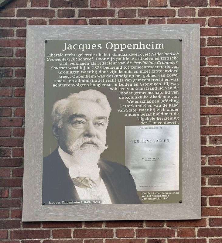 Jacques Oppenheim Marker. Click for full size. Jacques Oppenheim Marker image. Click for full size.