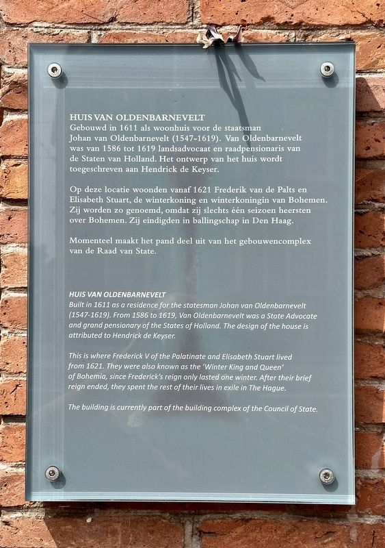 Huis van Oldenbarnevelt Marker image. Click for full size.
