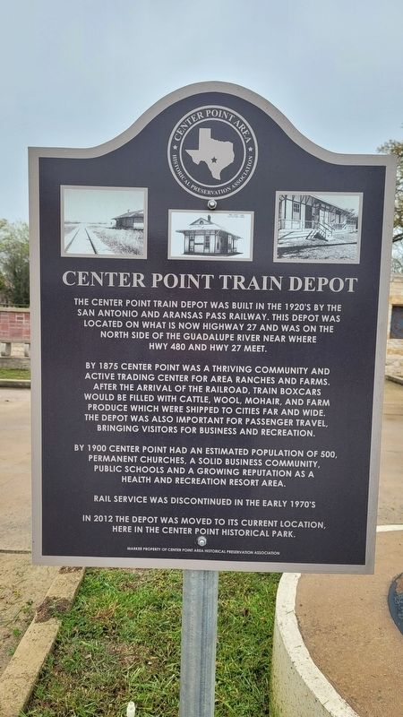 Center Point Train Depot Marker image. Click for full size.