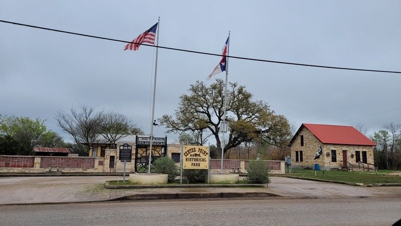 The view of the Center Point Train Depot and Marker from the park. Click for full size. The view of the Center Point Train Depot and Marker from the park image. Click for full size.