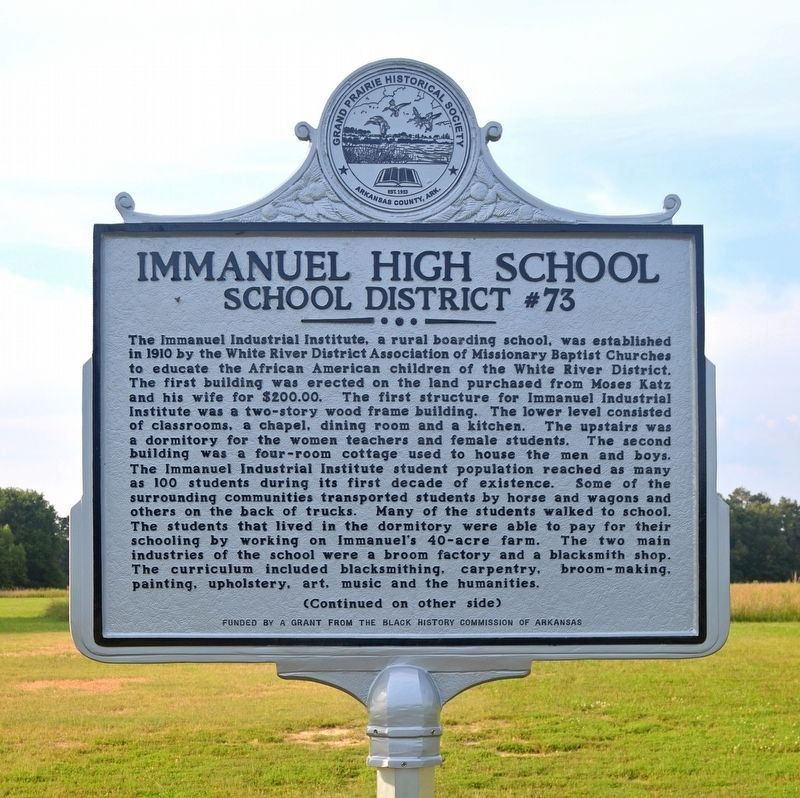 Immanuel High School Marker image. Click for full size.