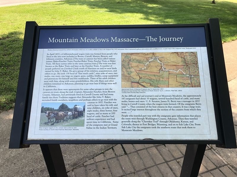Mountain Meadows Massacres  The Journey Marker image. Click for full size.
