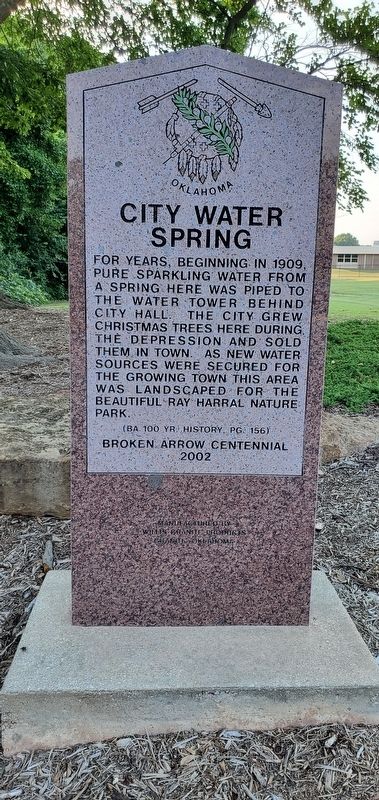 City Water Spring Marker. Click for full size. City Water Spring Marker image. Click for full size.