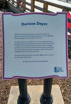Davison Depot Marker. Click for full size. Davison Depot Marker image. Click for full size.