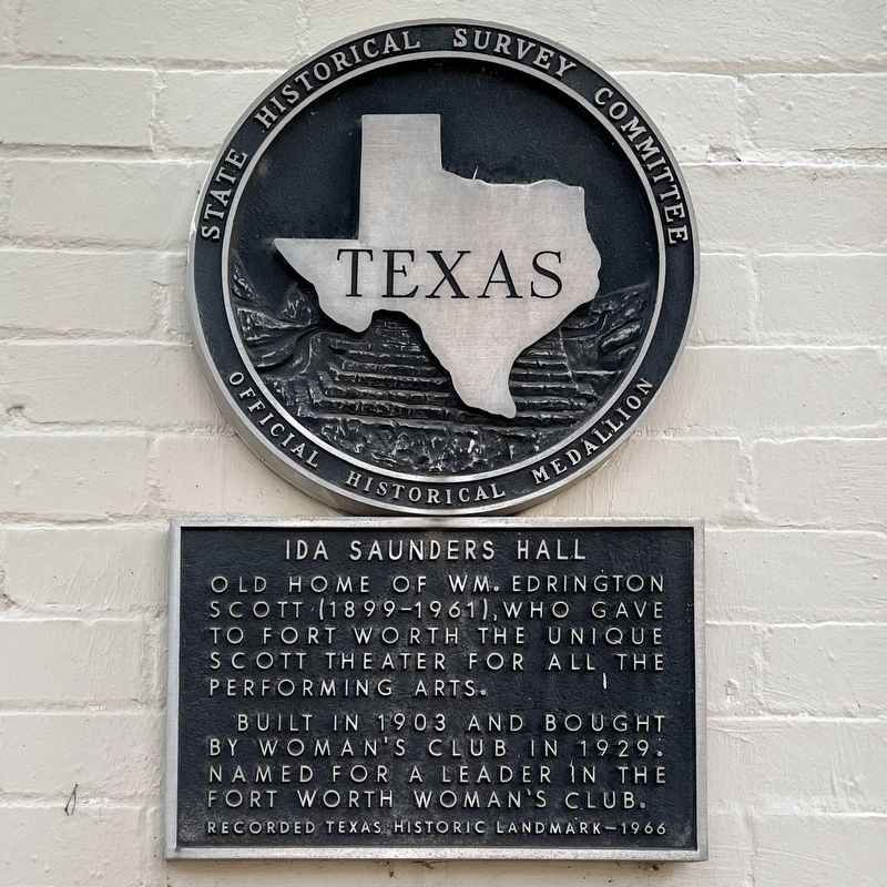 Ida Saunders Hall Texas Historical Marker image. Click for full size.