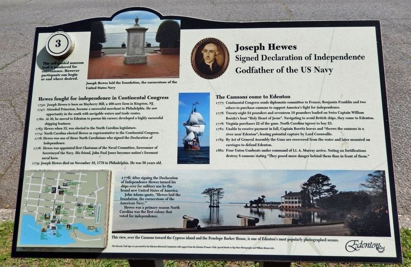 Joseph Hewes Marker image. Click for full size.