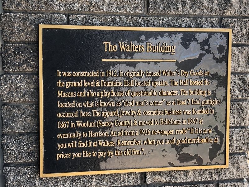 The Walters Building Marker image. Click for full size.