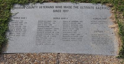 Chowan County Ultimate Sacrifice Memorial Marker. Click for full size. Chowan County Ultimate Sacrifice Memorial Marker image. Click for full size.