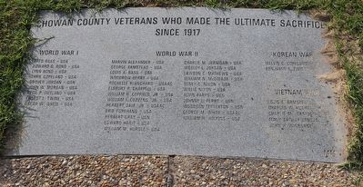 Chowan County Ultimate Sacrifice Memorial Marker image. Click for full size.