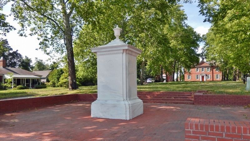 Joseph Hewes Monument (<i>looking northwest • 1767 Chowan County Courthouse in background</i>) image. Click for full size.