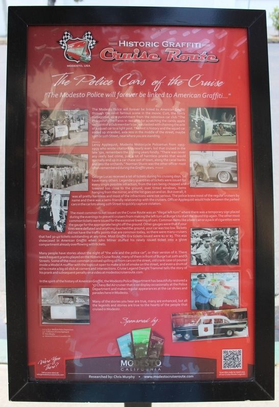 <i>The Police Cars of the Cruise</i> Marker. Click for full size. <i>The Police Cars of the Cruise</i> Marker image. Click for full size.
