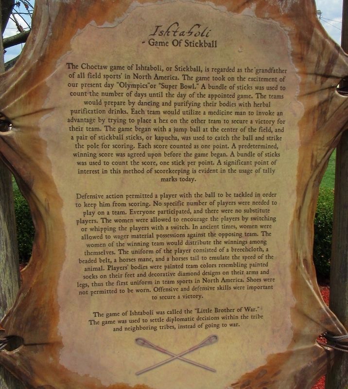 Ishtaboli / Game of Stickball Marker image. Click for full size.