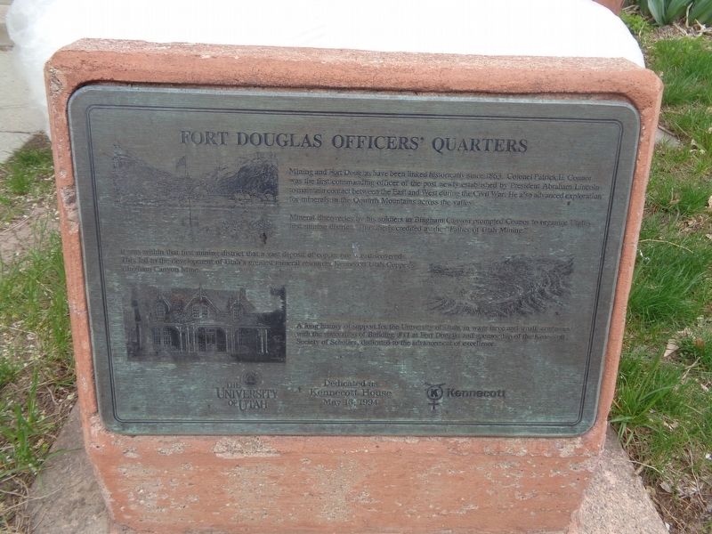 Fort Douglas Officers' Quarters Marker image. Click for full size.