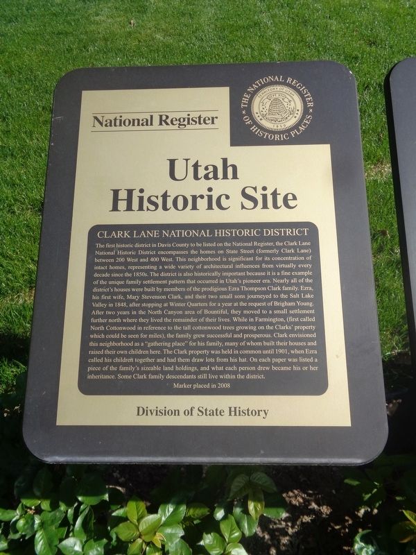 Clark Lane National Historic District Marker image. Click for full size.