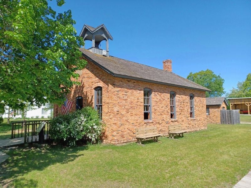 Stanley School and Marker. Click for full size. Stanley School and Marker image. Click for full size.