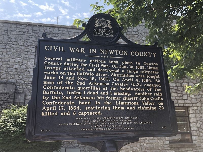 Civil War in Newton County side of marker image. Click for full size.