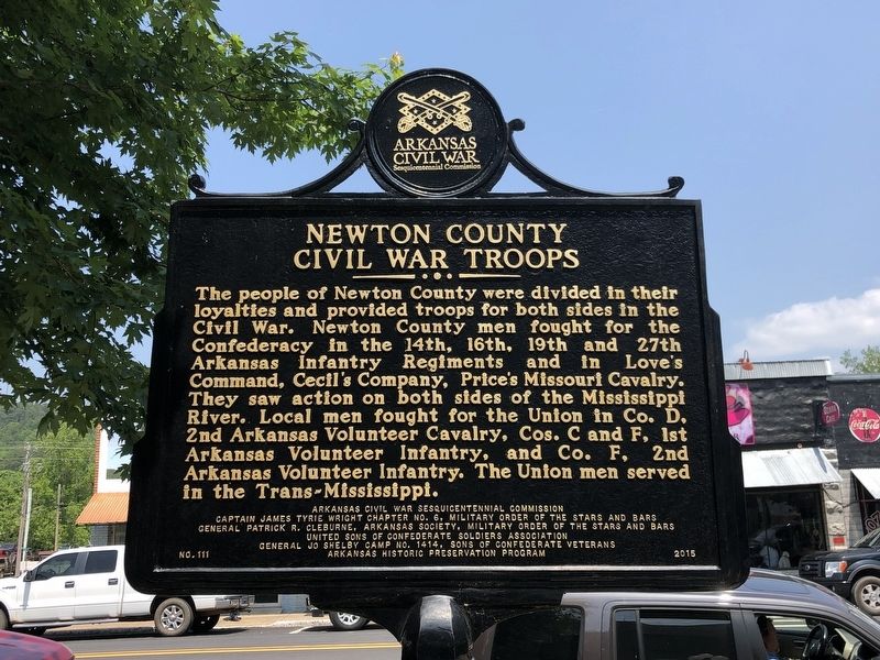 Newton County Civil War Troops side of marker image. Click for full size.