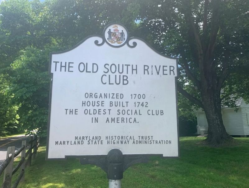 The Old South River Club Marker image. Click for full size.