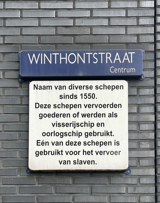 Winthontstraat / Winthont Street Marker image. Click for full size.