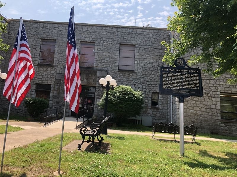 Civil War in Newton County / Newton County Civil War Troops Marker image. Click for full size.