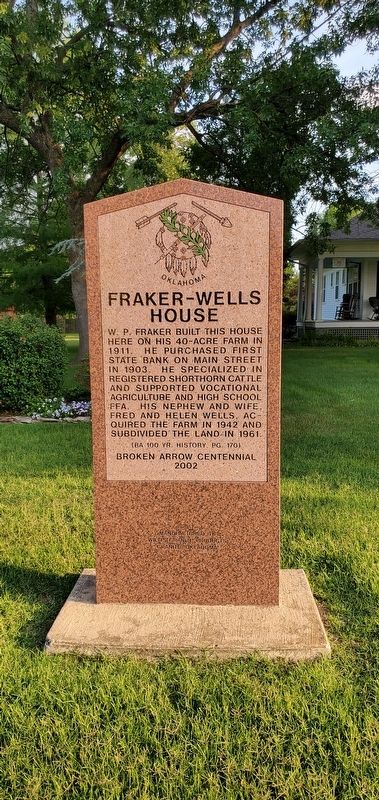 Fraker-Wells House Marker image. Click for full size.