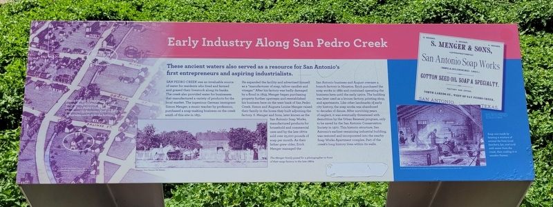 Early Industry Along San Pedro Creek Marker. Click for full size. Early Industry Along San Pedro Creek Marker image. Click for full size.