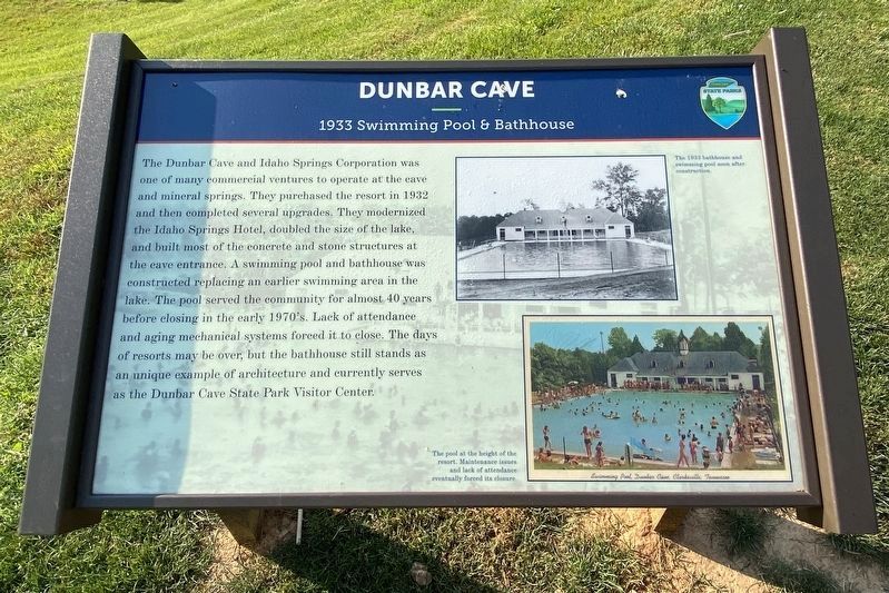 1933 Swimming Pool & Bathhouse Marker. Click for full size. 1933 Swimming Pool & Bathhouse Marker image. Click for full size.
