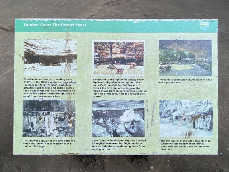 Dunbar Cave: The Resort Years Marker image. Click for full size.