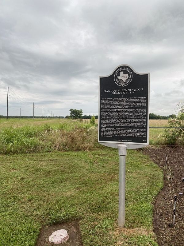 Randon & Pennington Grant of 1824 Marker. Click for full size. Randon & Pennington Grant of 1824 Marker image. Click for full size.
