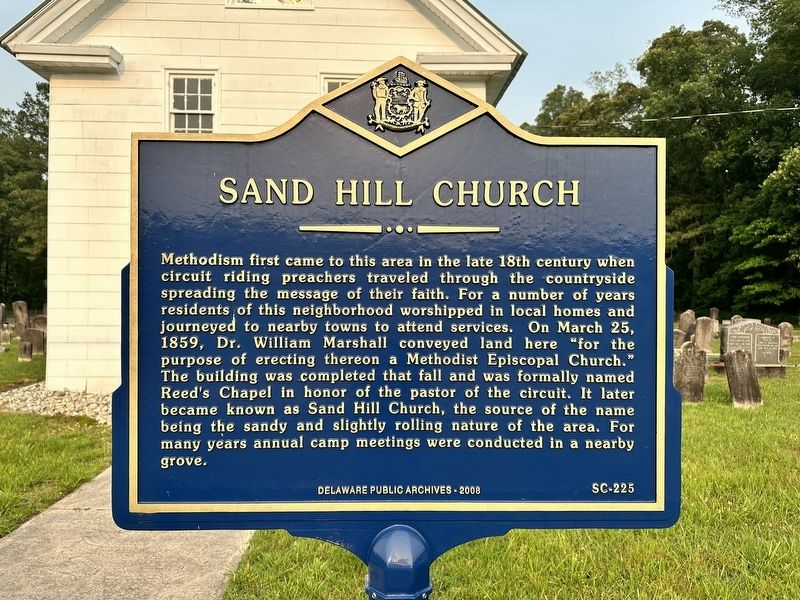Sand Hill Church Marker image. Click for full size.