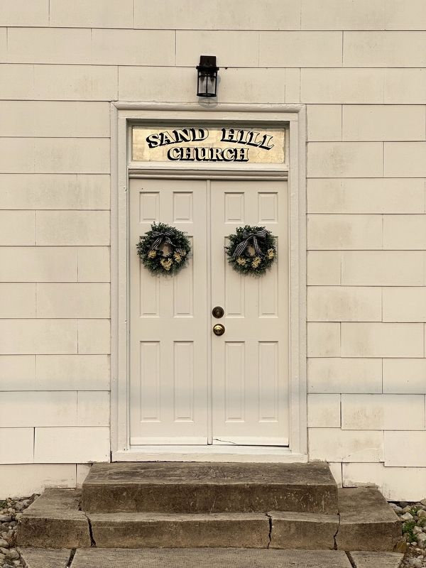 Sand Hill Church Entryway Detail. Click for full size. Sand Hill Church Entryway Detail image. Click for full size.