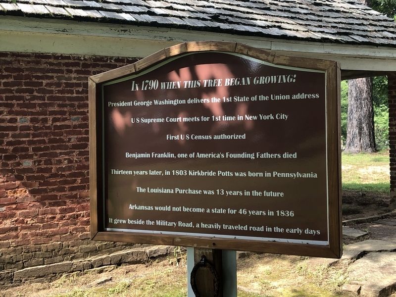 In 1790 When This Tree Began Growing: side of marker. Click for full size. In 1790 When This Tree Began Growing: side of marker image. Click for full size.