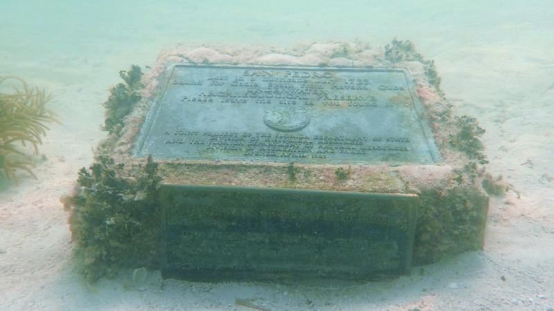 San Pedro Underwater Archaeological Preserve plaque image. Click for full size.