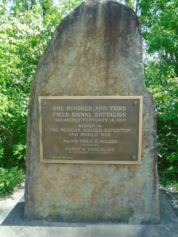 One Hundred and Third Field Signal Battalion Monument image. Click for full size.