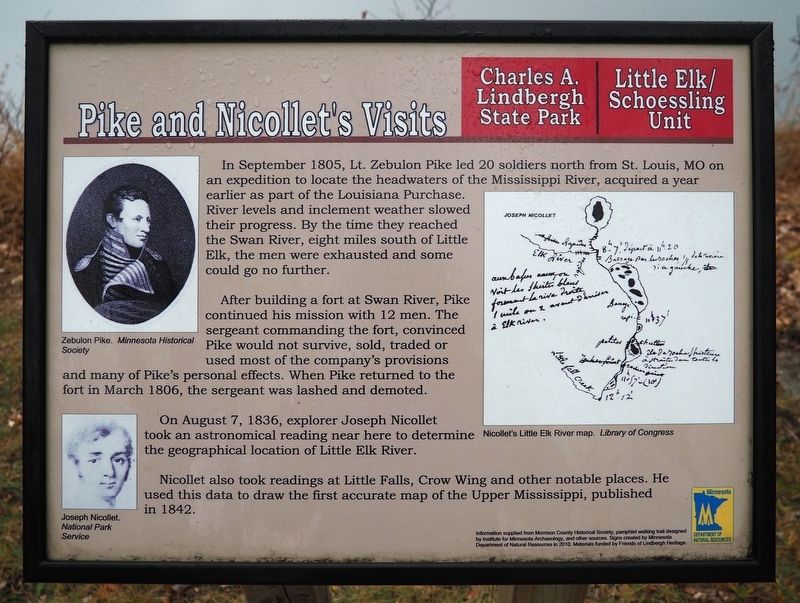 Pike and Nicollet's Visits Marker. Click for full size. Pike and Nicollet's Visits Marker image. Click for full size.