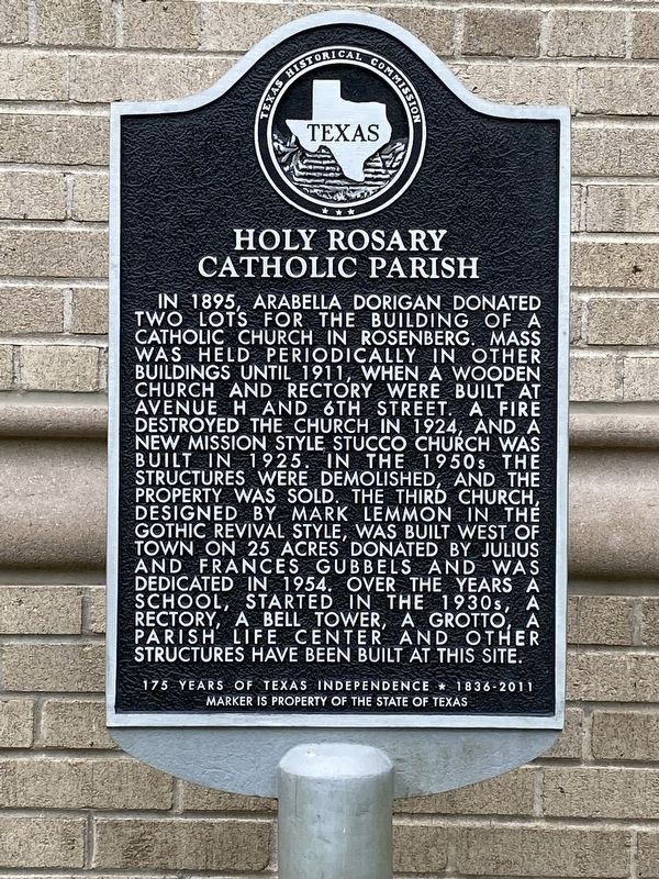 Holy Rosary Catholic Parish Marker image. Click for full size.