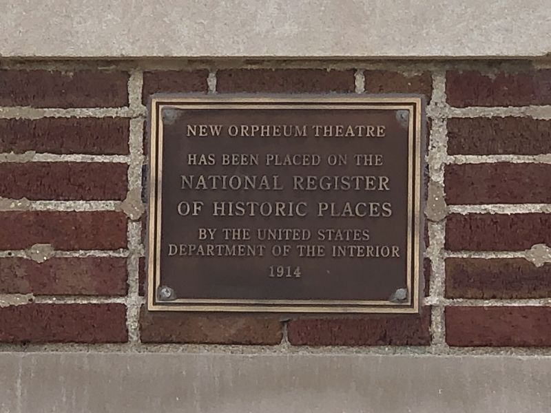 New Orpheum Theatre Marker image. Click for full size.