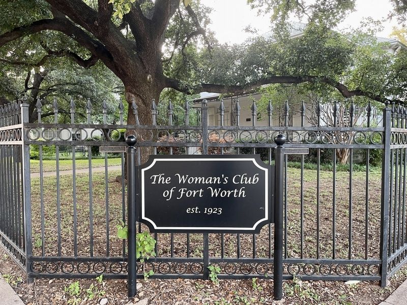 Florence Shuman Hall and Marker behind fence. Click for full size. Florence Shuman Hall and Marker behind fence image. Click for full size.