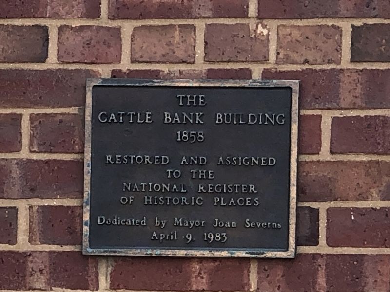 The Cattle Bank Building Marker image. Click for full size.