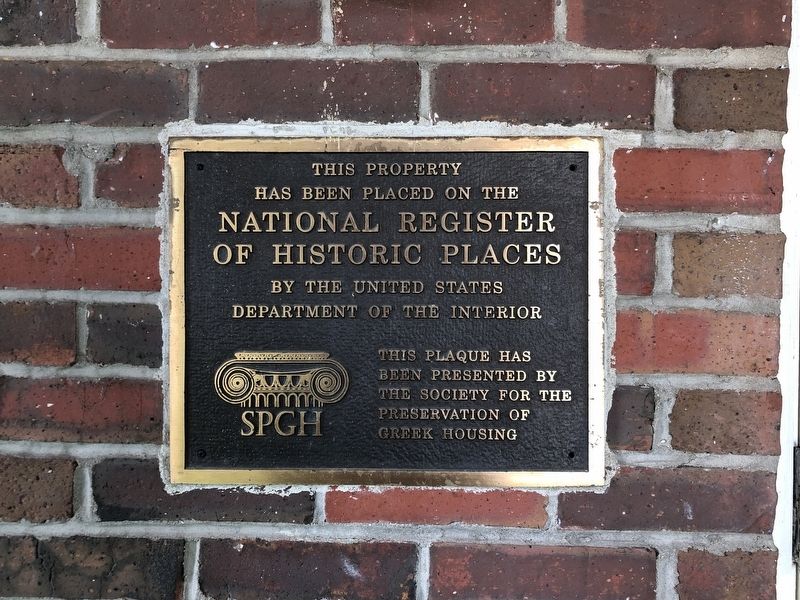 Sigma Alpha Epsilon Fraternity House Marker. Click for full size. Sigma Alpha Epsilon Fraternity House Marker image. Click for full size.