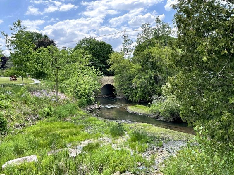 Observation Deck View of Rice Creek Flowing Under the Marshall Avenue Bridge image. Click for full size.