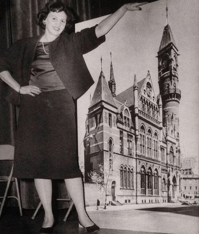 Margot Gayle and the Jefferson Market Courthouse image. Click for full size.