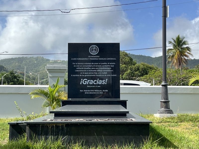 En Memoria a los Fundadores y Primeras Familias Cayeyanas. Marker image. Click for full size.