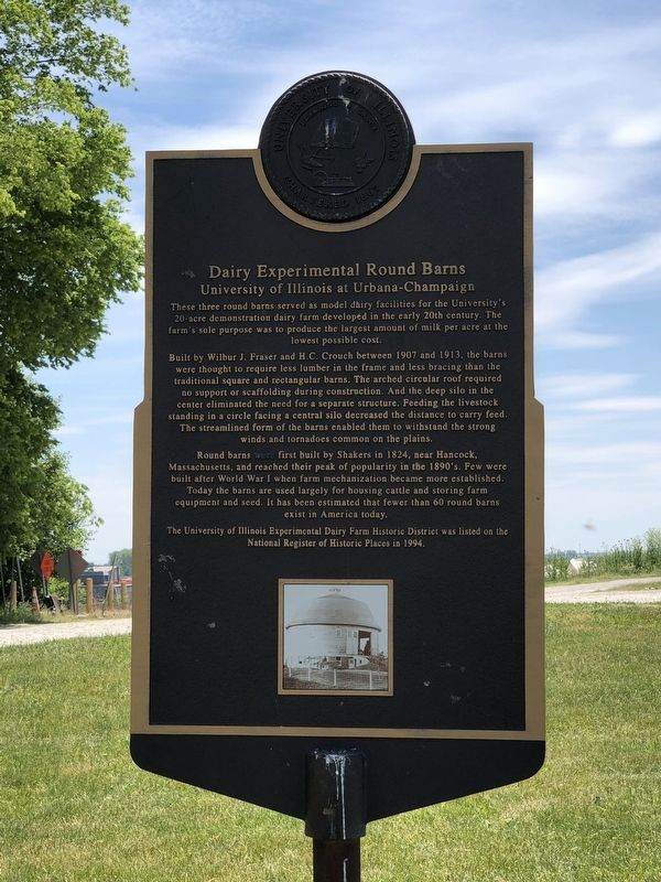 Dairy Experimental Round Barns Marker image. Click for full size.
