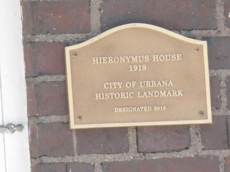 Hieronymus House Marker image. Click for full size.