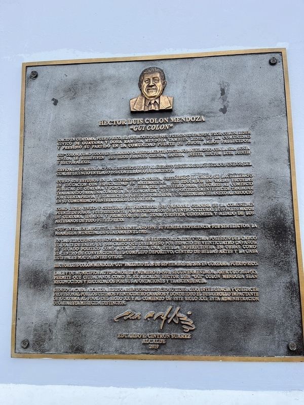 Hector Luis Colon Mendoza Marker. Click for full size. Hector Luis Colon Mendoza Marker image. Click for full size.
