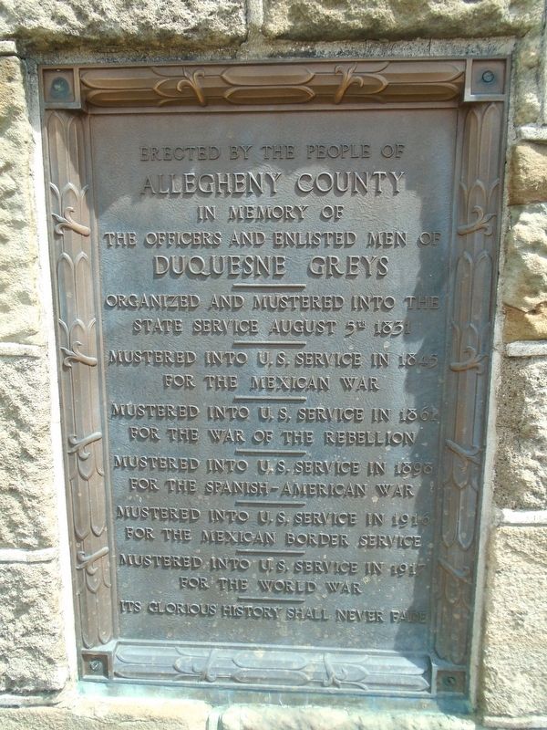 Duquesne Greys Marker image. Click for full size.