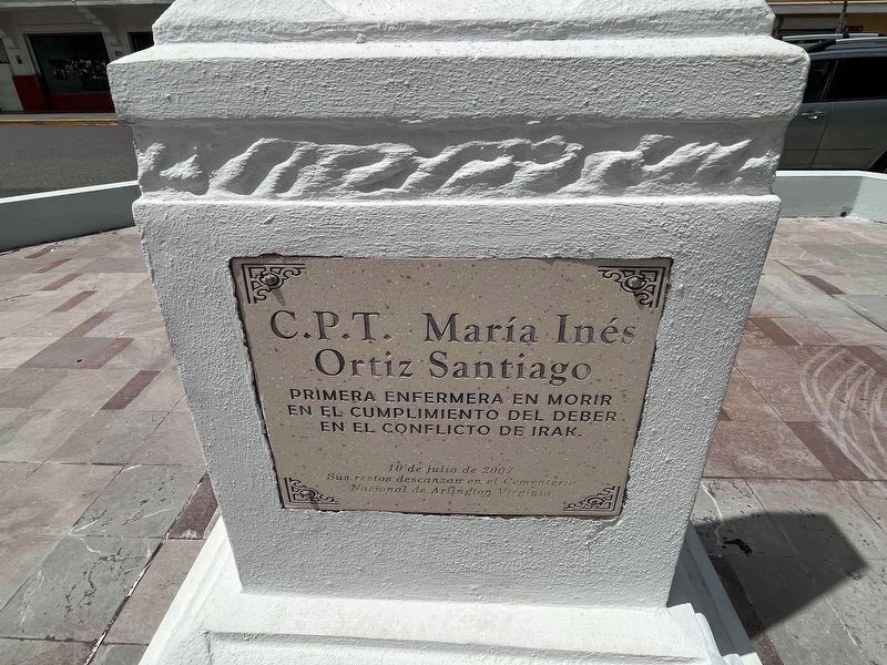 C.P.T. María Inés Ortiz Santiago side of the marker. Click for full size. C.P.T. María Inés Ortiz Santiago side of the marker image. Click for full size.